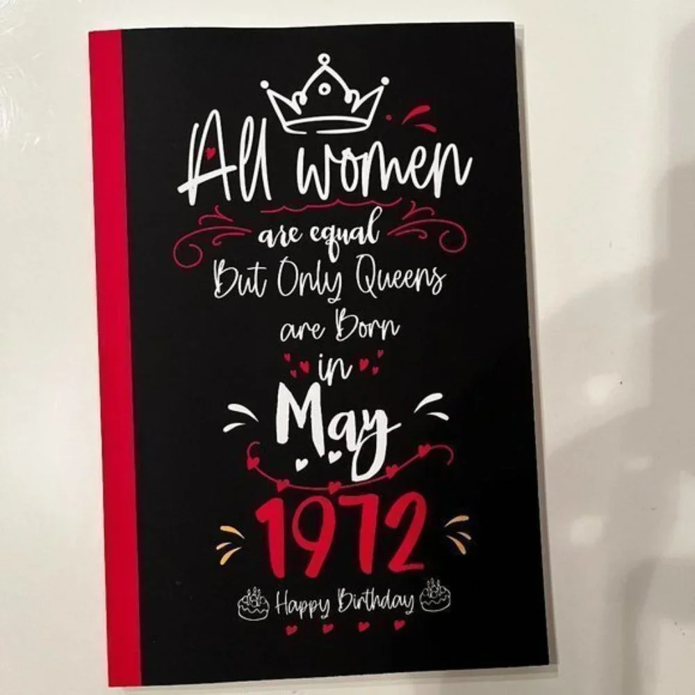 1972 Happy Birthday Lined Notebook‎ – May 1972 (new) (party sup)